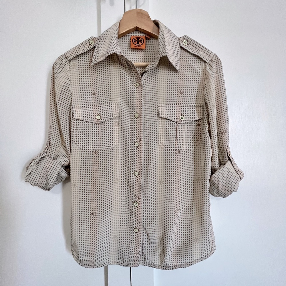 Tory Burch Logo Blouse